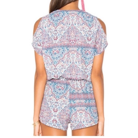 Floral Boho Open Shoulder Malena Romper Large - Picture 4 of 16